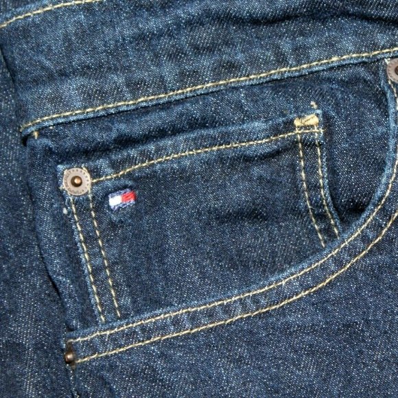 Mens TOMMY HILFIGER DENIM Jeans Slim Fit Dark Wash Straight Leg - Picture 5 of 9